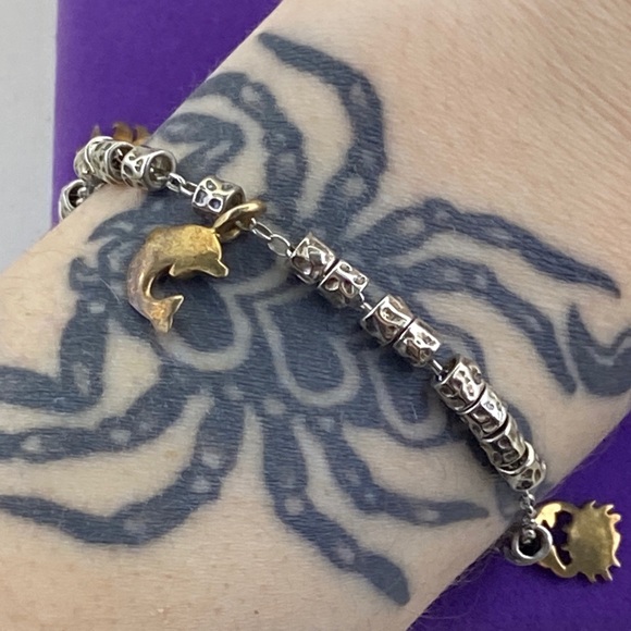 💛 DoDo Jewelry Sterling Station Bracelet | Silver Beads & Gold Animal Charms - Picture 10 of 11